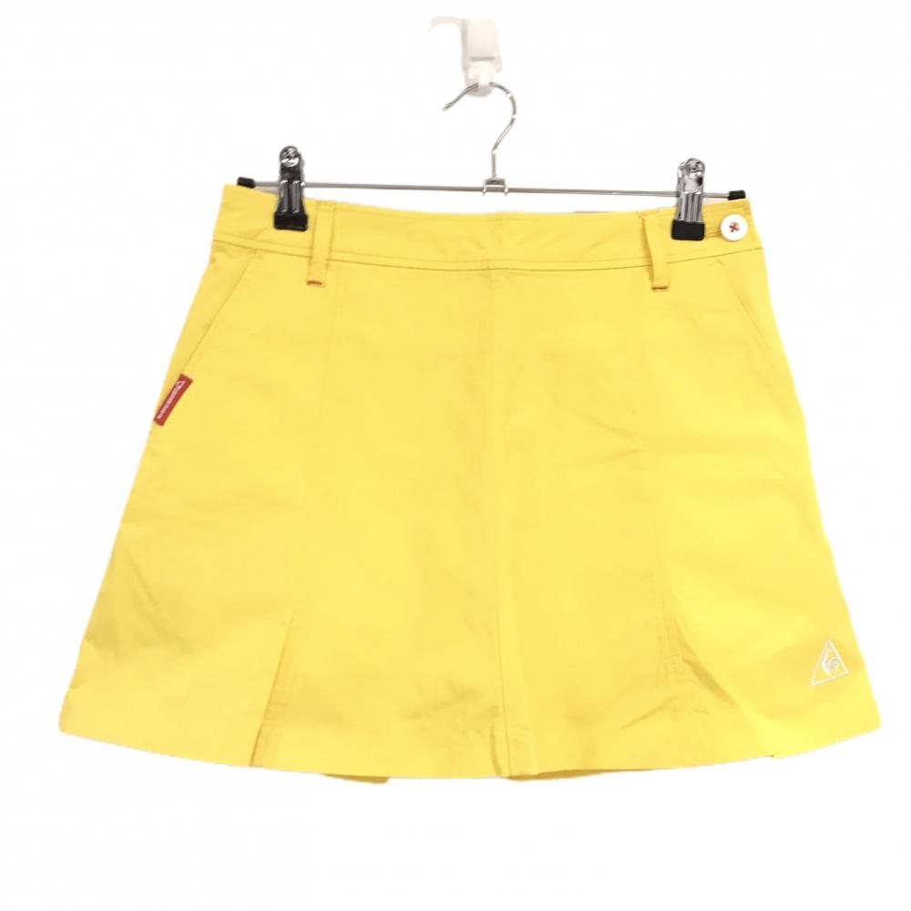 【新品】ルコックゴルフ スカート イエロー ストレッチ UVケア 内側インナーパンツ レディース 7 ゴルフウェア le coq sportif