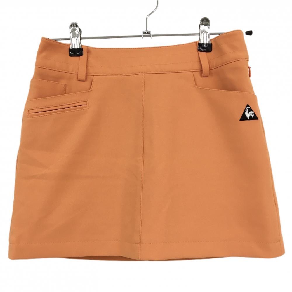 【美品】ルコックゴルフ スカート オレンジ ストレッチ  レディース 7 ゴルフウェア le coq sportif