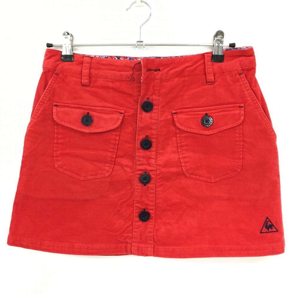 ルコックゴルフ コーデュロイスカート レッド系 ストレッチ レディース 11 ゴルフウェア le coq sportif