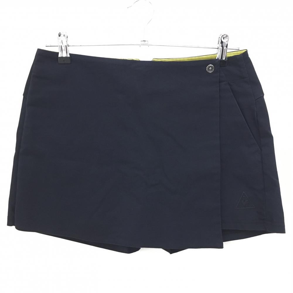 ルコック キュロットスカート 黒 フロント裏メッシュ ラップ  レディース 11 ゴルフウェア le coq sportif