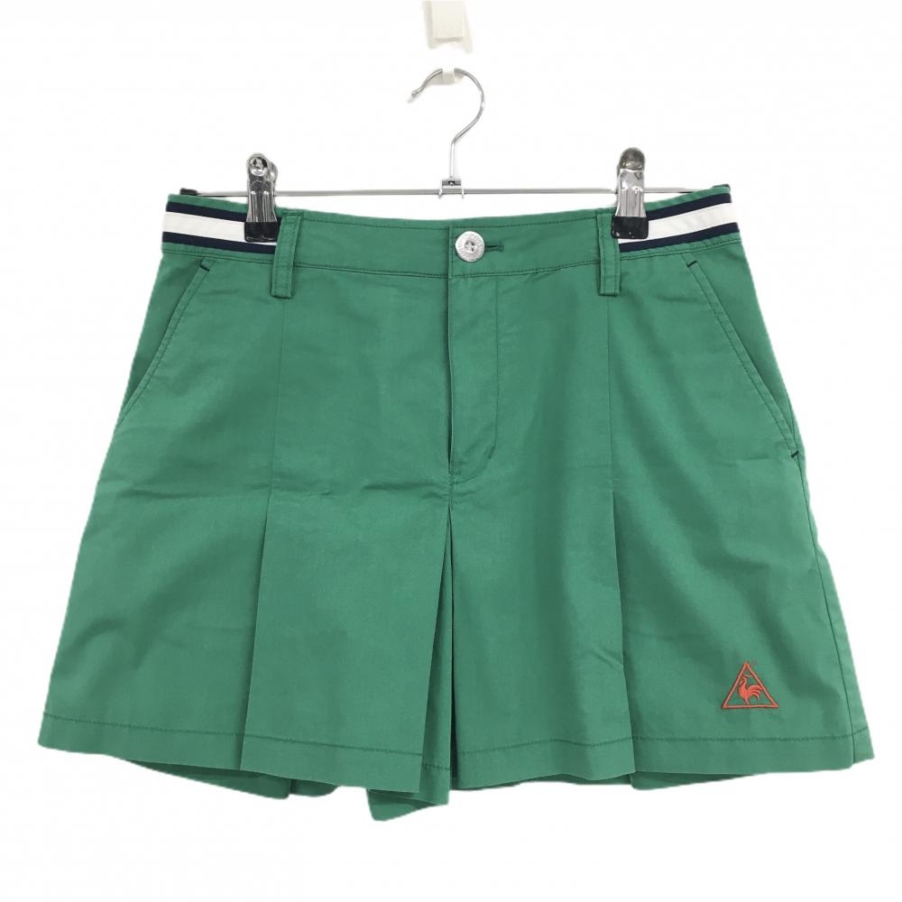 ルコックゴルフ キュロットスカート グリーン 裾ロゴ レディース 7 ゴルフウェア le coq sportif