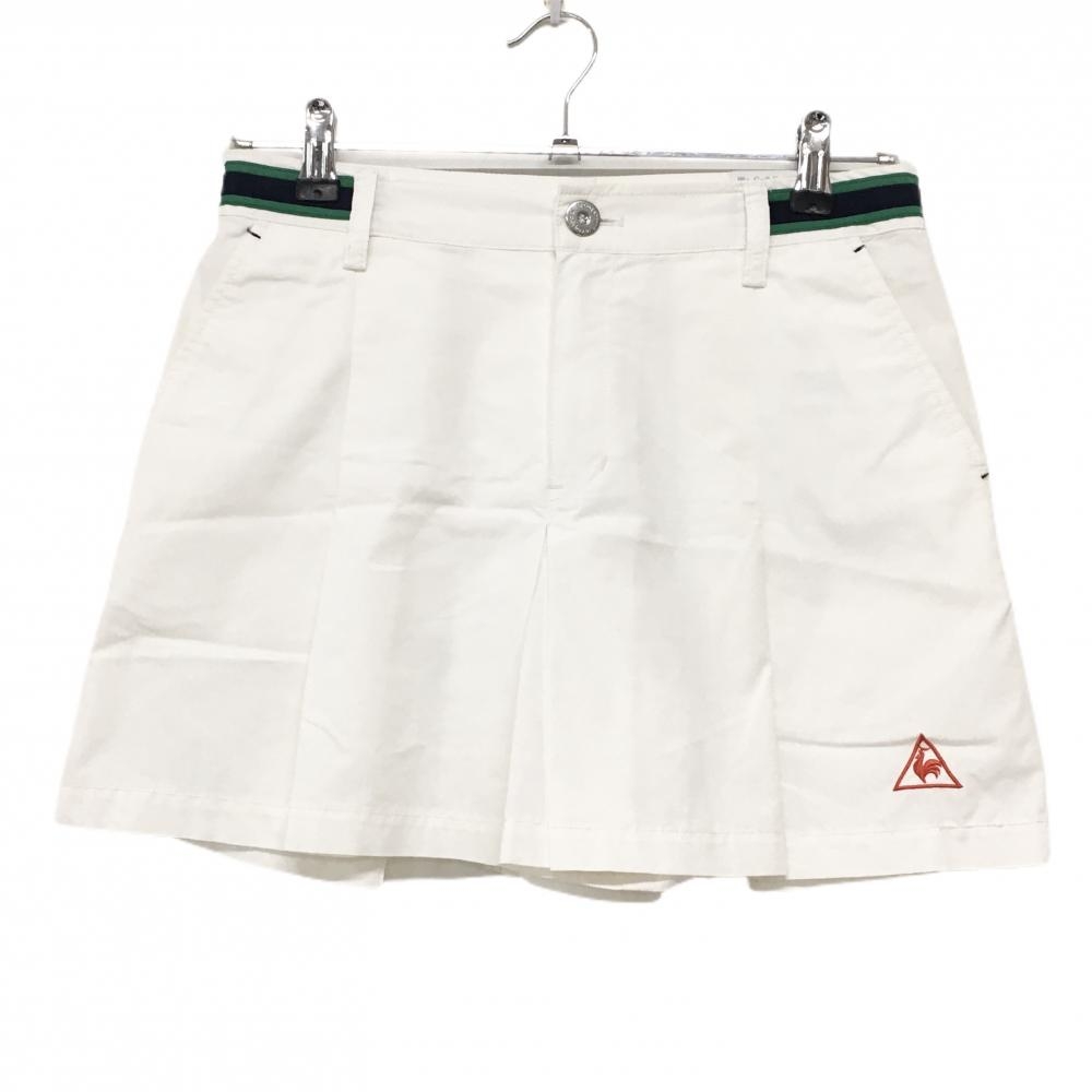 ルコックゴルフ キュロットスカート 白 裾ロゴ  レディース 7 ゴルフウェア le coq sportif