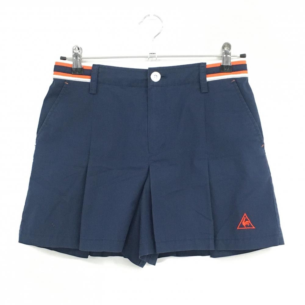 ルコックゴルフ キュロットスカート ネイビー 裾ロゴ レディース 7 ゴルフウェア le coq sportif