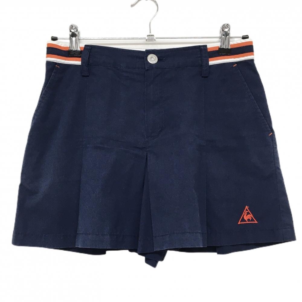 ルコックゴルフ キュロットスカート ネイビー ウエストライン ストレッチ レディース 7 ゴルフウェア le coq sportif