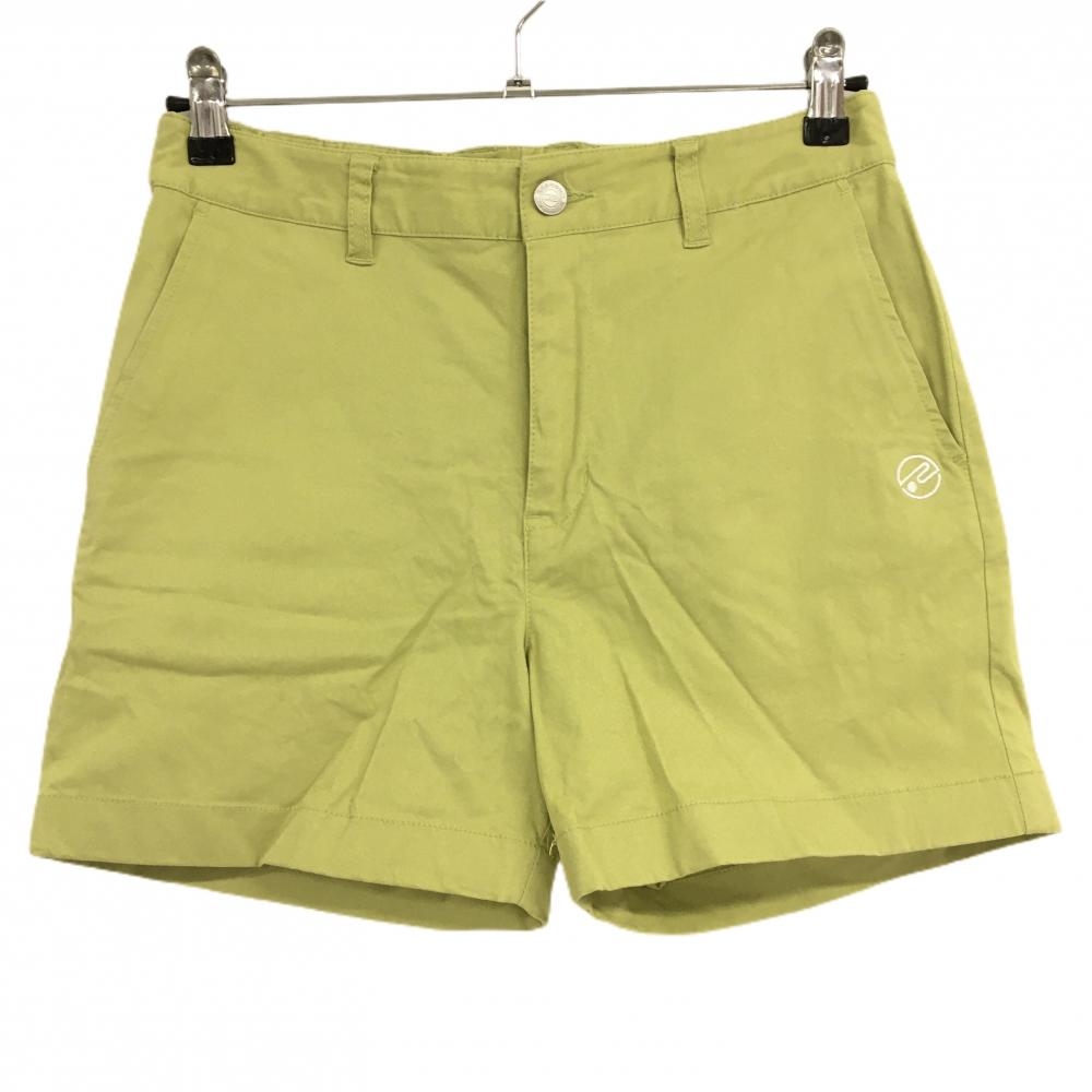 【美品】ロサーセン ショートパンツ ライトグリーン ロゴ刺しゅう ストレッチ  レディース 42(L) ゴルフウェア Rosasen