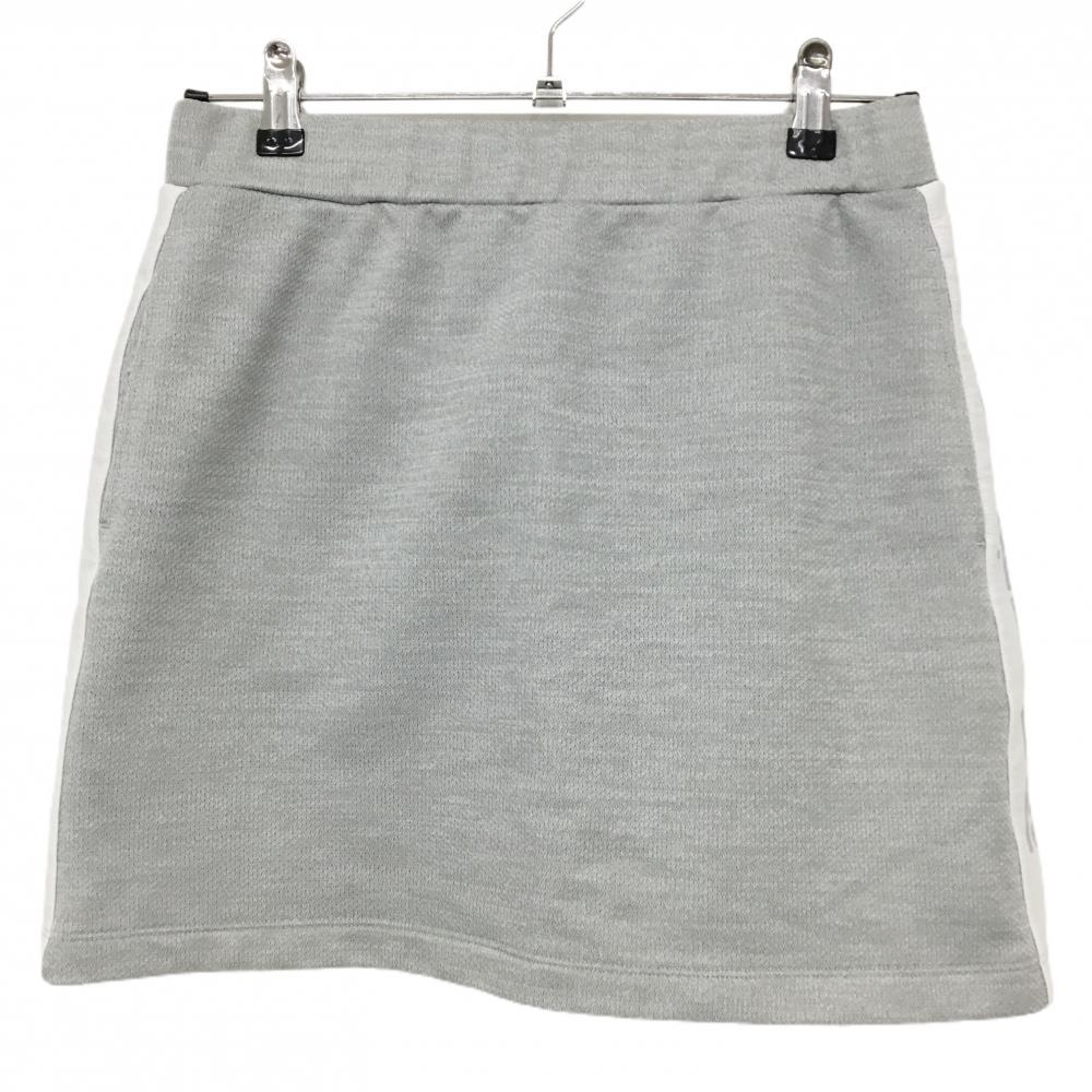 ロサーセン スカート グレー×白 地模様 サイドライン  レディース 42(L) ゴルフウェア Rosasen