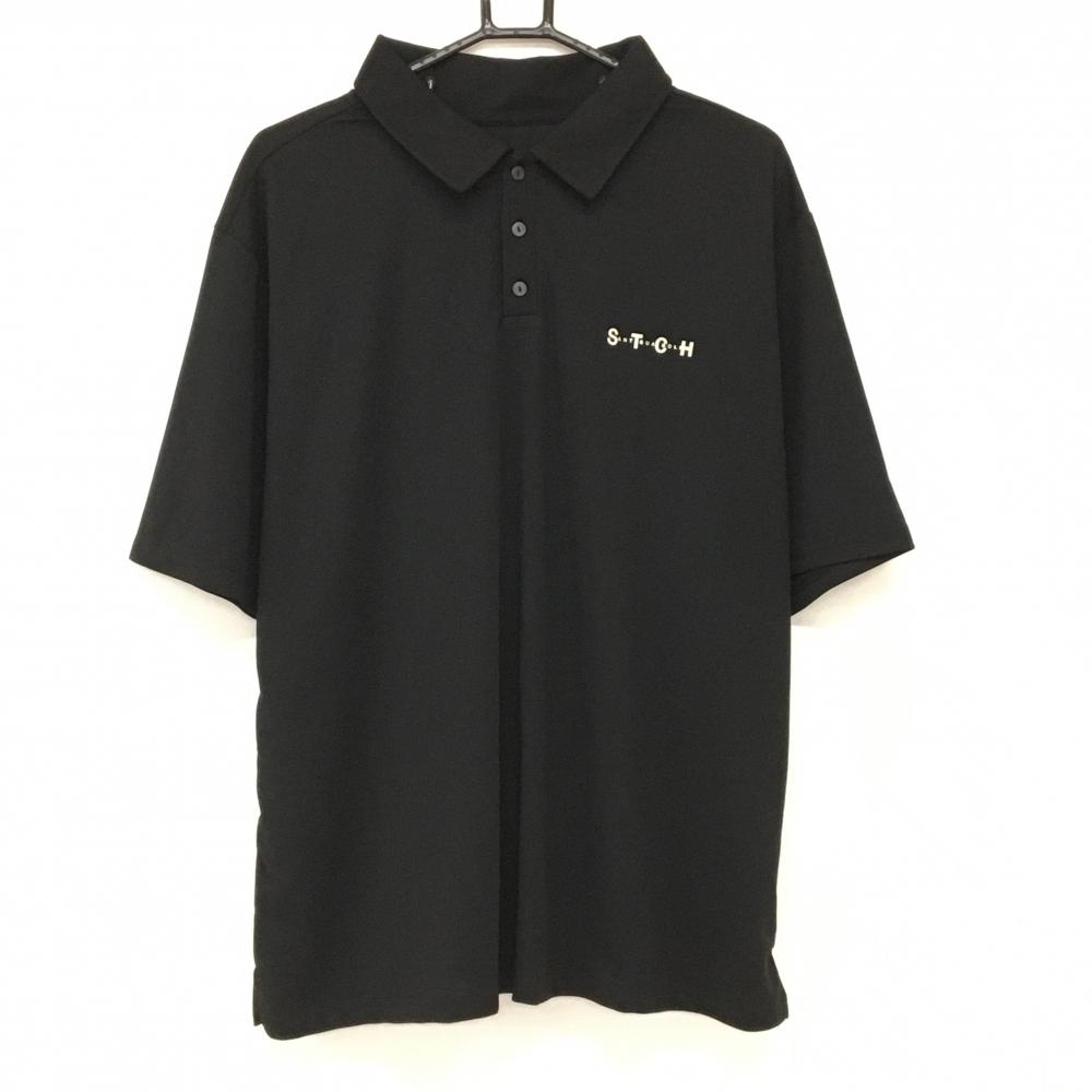 【超美品】セブンティトゥークラブハウス 半袖ポロシャツ 黒  メンズ L ゴルフウェア SEVENTYTWO CLUBHOUSE