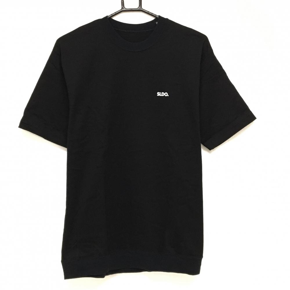 【超美品】エスルド Tシャツ 黒 ロゴ白  メンズ L ゴルフウェア 2025年モデル SLDO.