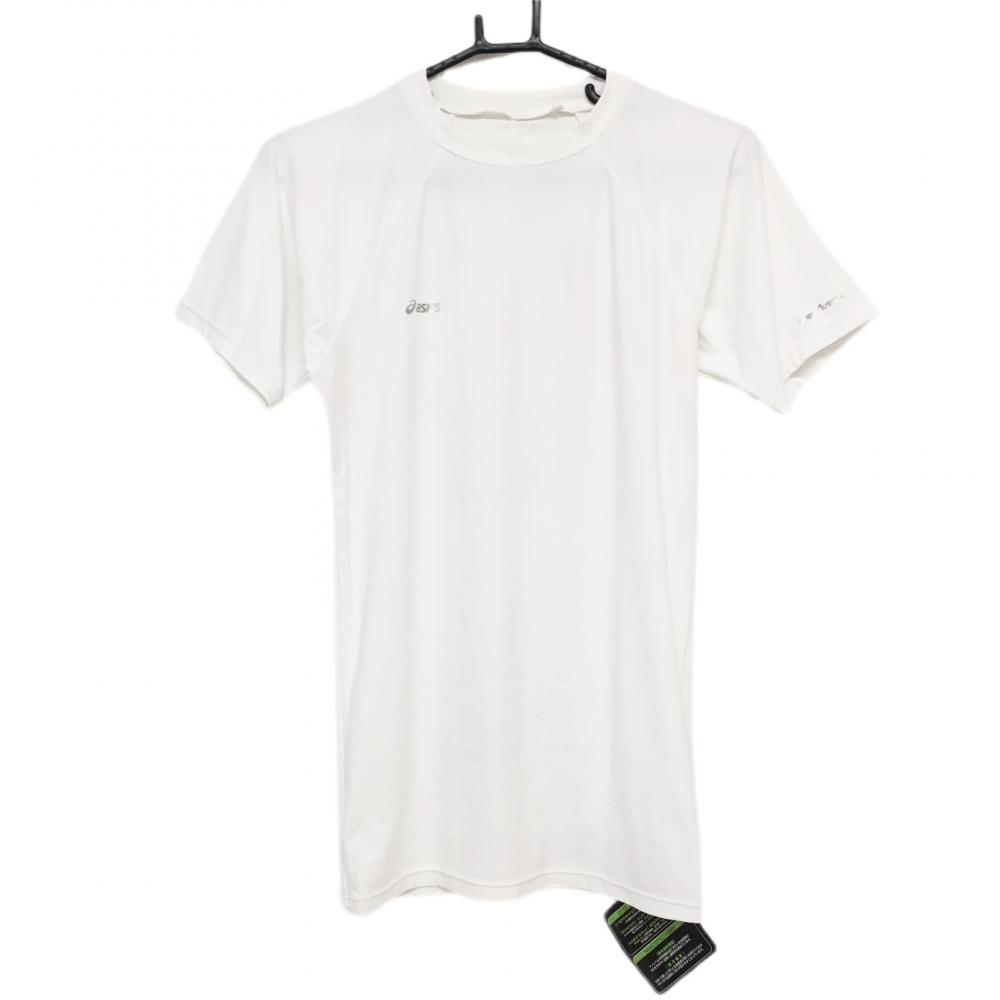 【未使用品】アシックス 半袖インナーシャツ 白 吸水速乾 防汚　タグ付き  メンズ O ゴルフウェア asics 画像
