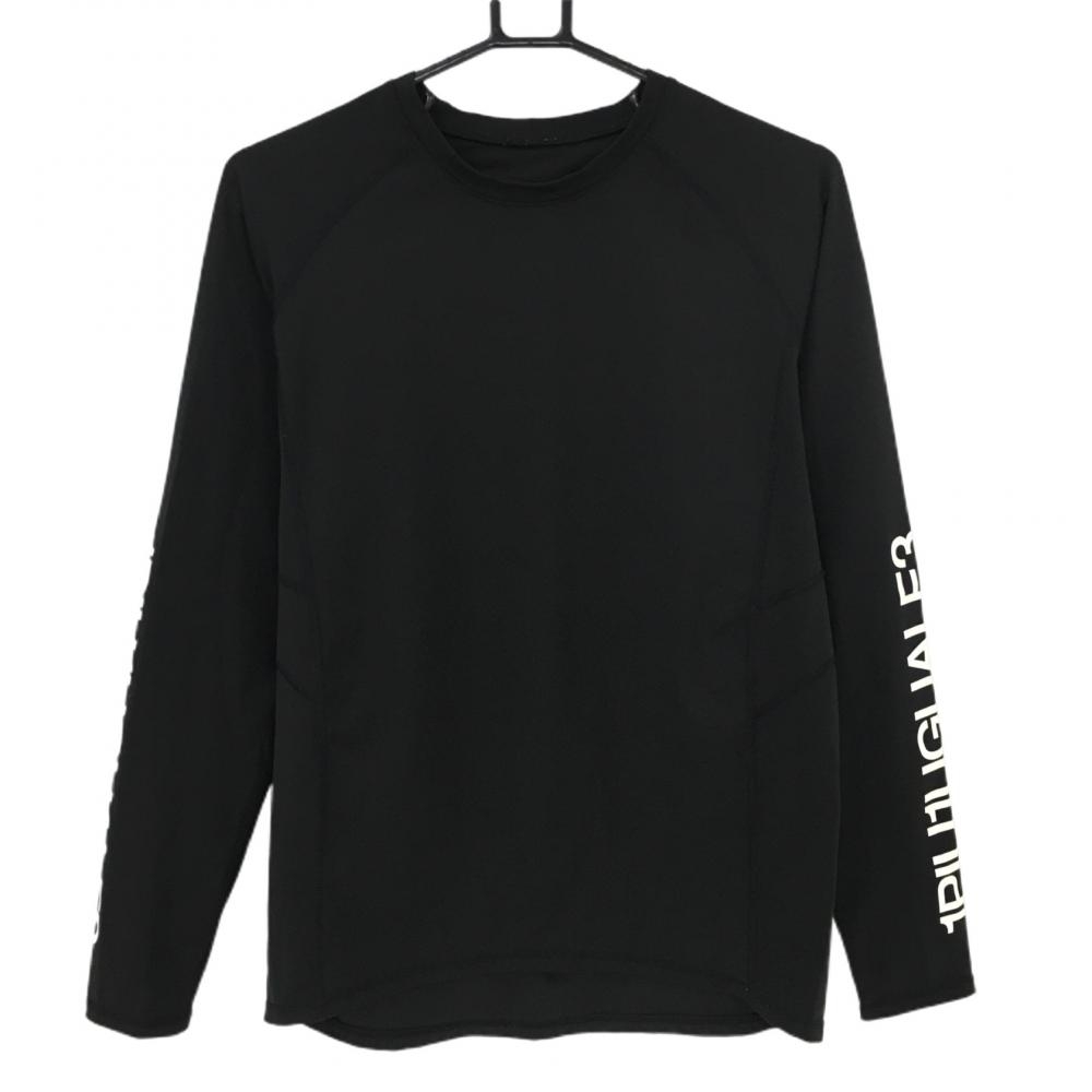 ウノピュウノウグァーレトレ インナーシャツ 黒×白 袖ロゴ  メンズ VI ゴルフウェア 1PIU1UGUALE3