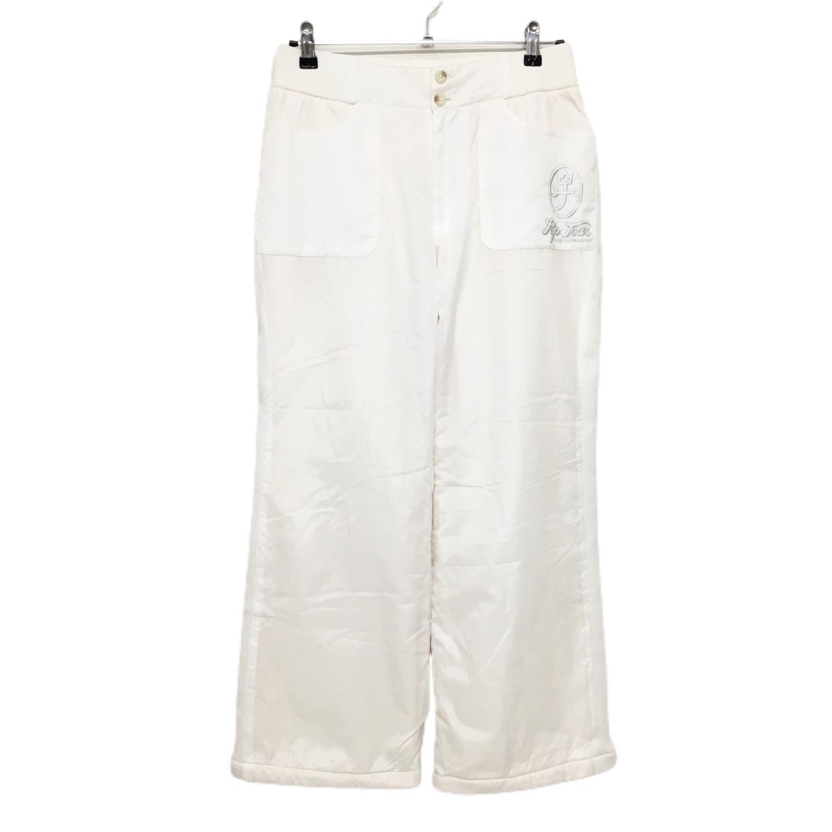 【美品】カステルバジャックスポーツ パンツ 白 裏地フリース  メンズ 3(L) ゴルフウェア CASTELBAJAC