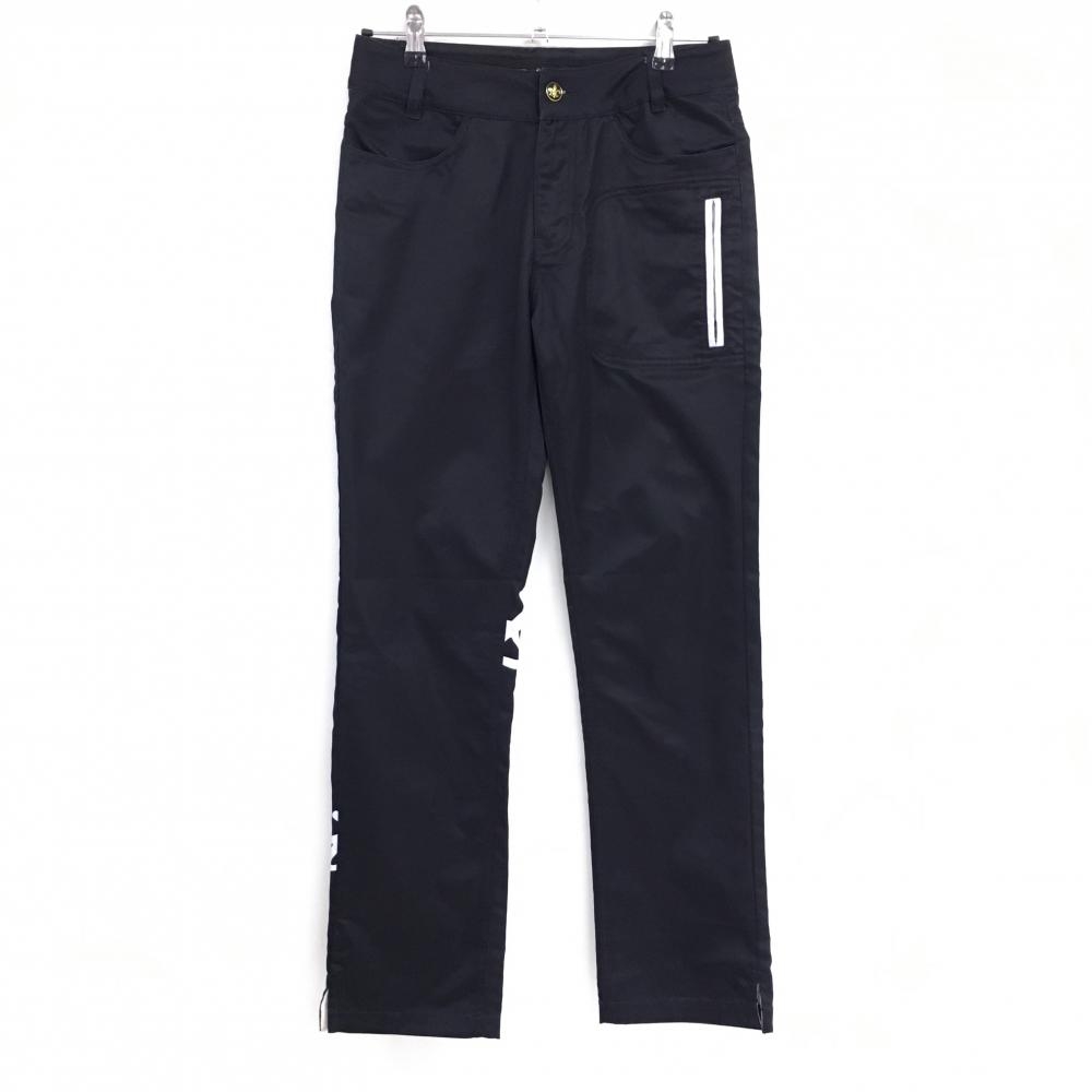 バーディハント パンツ 黒 裾ロゴ メンズ 28 ゴルフウェア Birdie hunt