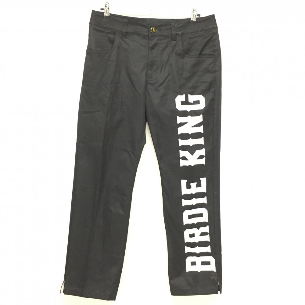 バーディーハント パンツ 黒×白 ロゴプリント ストレッチ  メンズ 34 ゴルフウェア Birdie hunt