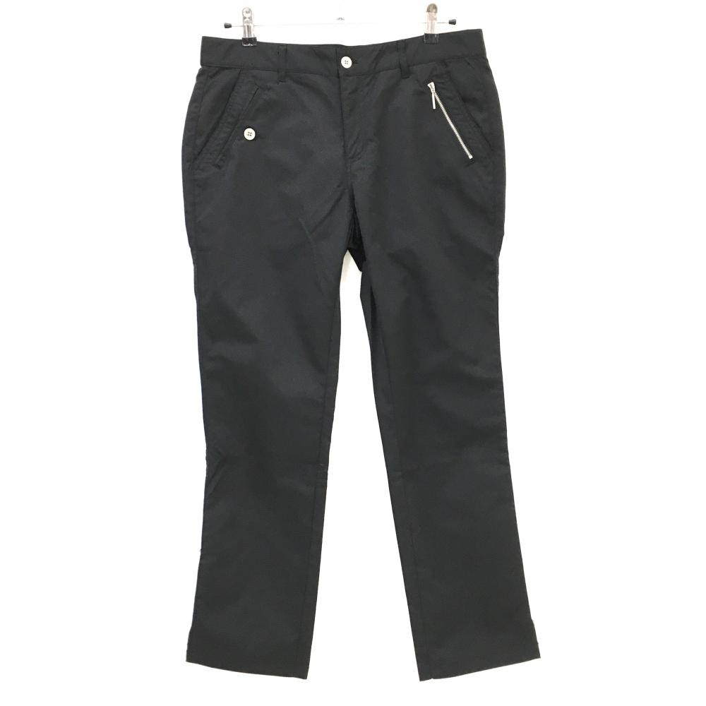 【超美品】コモンゴルフ パンツ 黒 ストレッチ ロゴ刺しゅう  メンズ XL-76CM ゴルフウェア Comon Golf
