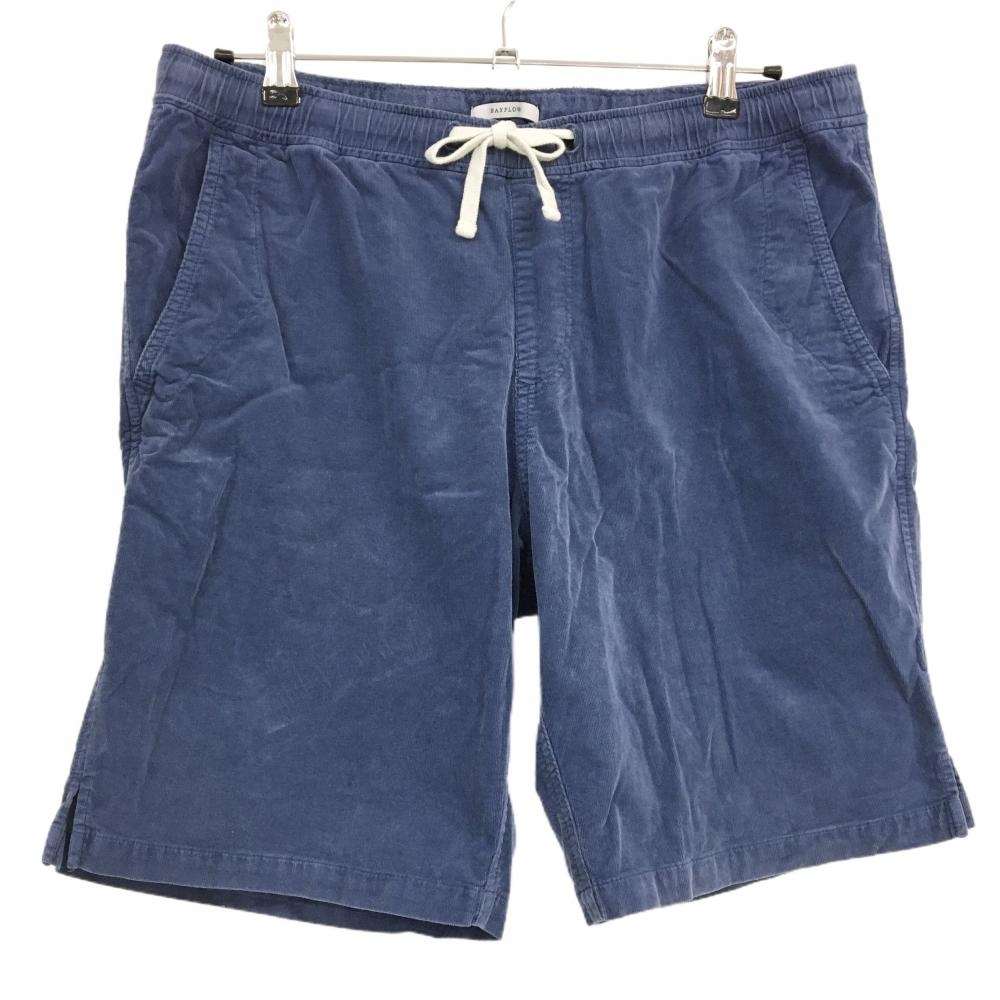 ベイフロー ハーフパンツ ブルー コーデュロイ ウエストゴム メンズ 4 ゴルフウェア BAYFLOW