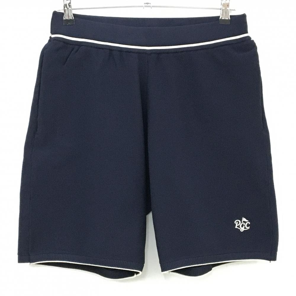 【超美品】パシフィックゴルフクラブ ニットハーフパンツ ネイビー×白  メンズ M ゴルフウェア Pacific GOLF CLUB