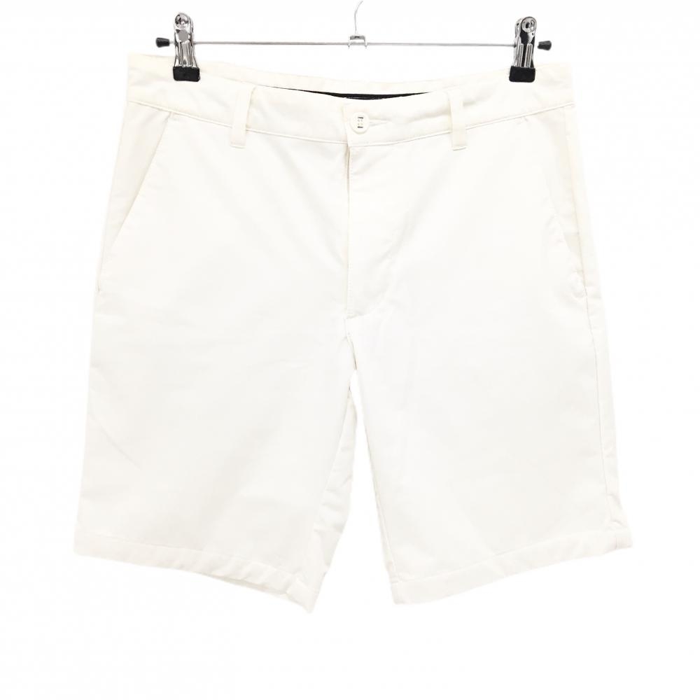 【超美品】パフォーマンスギア ハーフパンツ 白 無地 ロゴ刺しゅう  メンズ M ゴルフウェア PERFORMANCE GEAR