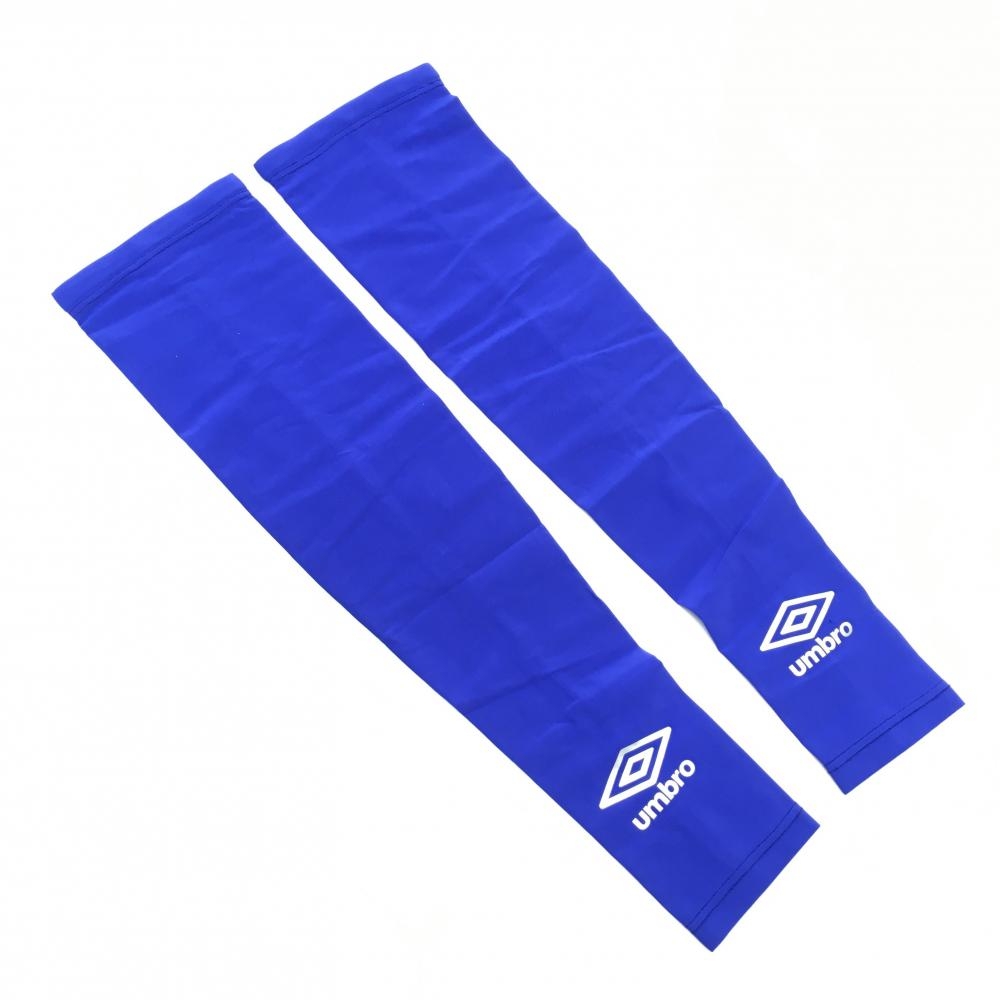 【新品】アンブロ アームカバー ブルー ロゴプリント UV メンズ  ゴルフウェア umbro