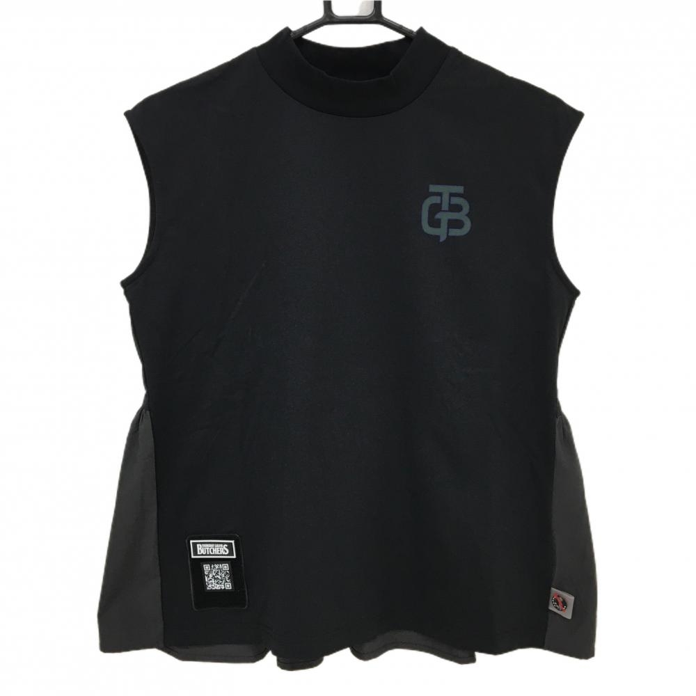 【美品】サーズデイゴルフィンブッチャーズ ノースリーブハイネックシャツ 黒 レディース M/L ゴルフウェア THURSDAY GOLFIN BUTCHERS