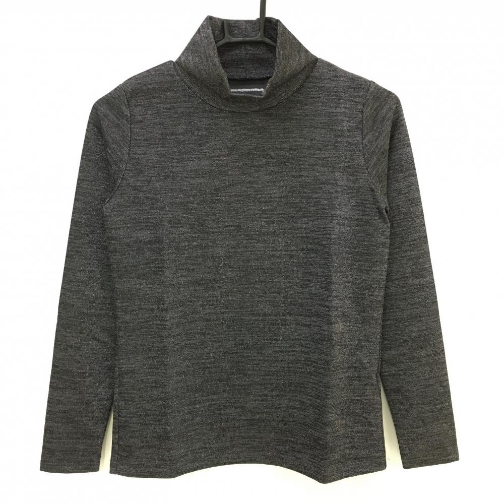 【新品】ノエルレシール 長袖ハイネックシャツ ダークグレー ラメ糸 レディース 1 ゴルフウェア NOEL REUSSIR