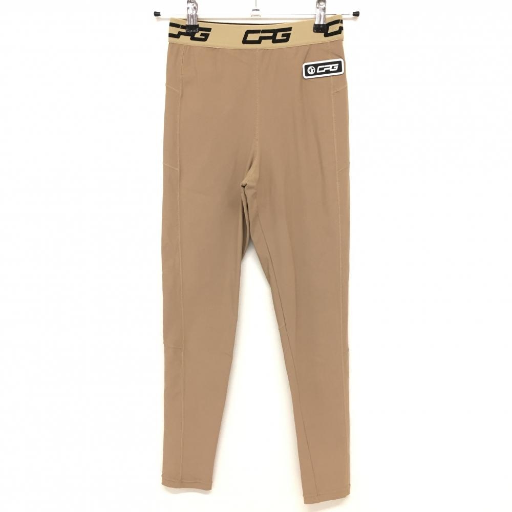 【新品】シーピージー レギンス ブラウン×黒 撥水 UVカット 接触冷感 レディース 2 ゴルフウェア 2023年モデル CPG