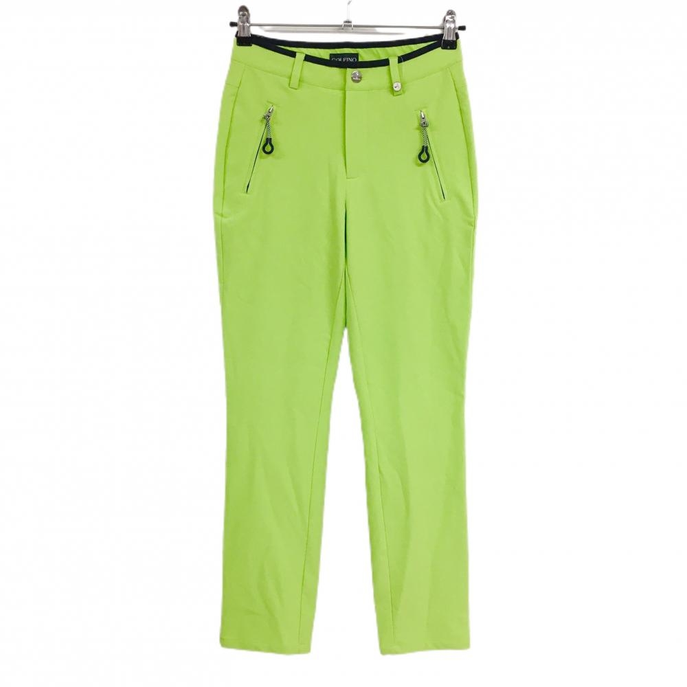 【新品】ゴルフィーノ パンツ ライトグリーン ストレッチ ジップポケット レディース USA-2 ゴルフウェア GOLFINO