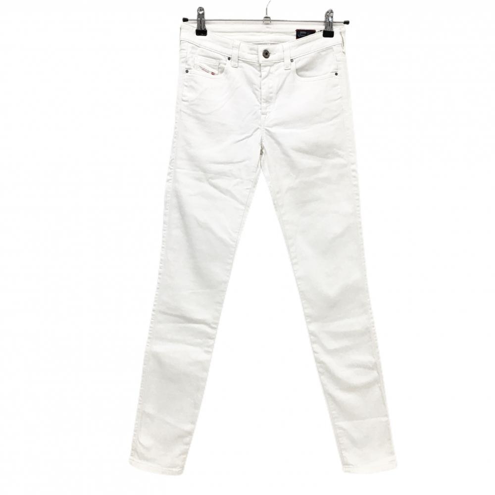 【美品】ディーゼル パンツ 白 デニム Doris ストレッチ  レディース 26 ゴルフウェア DIESEL