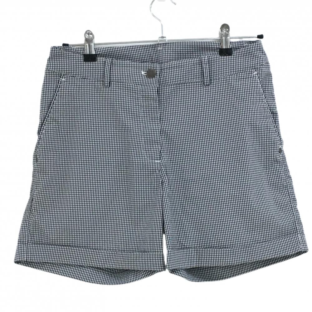 【超美品】カルバンクラインゴルフ ショートパンツ 黒×白 ギンガムチェック サッカー生地 レディース 11 ゴルフウェア Calvin klein golf
