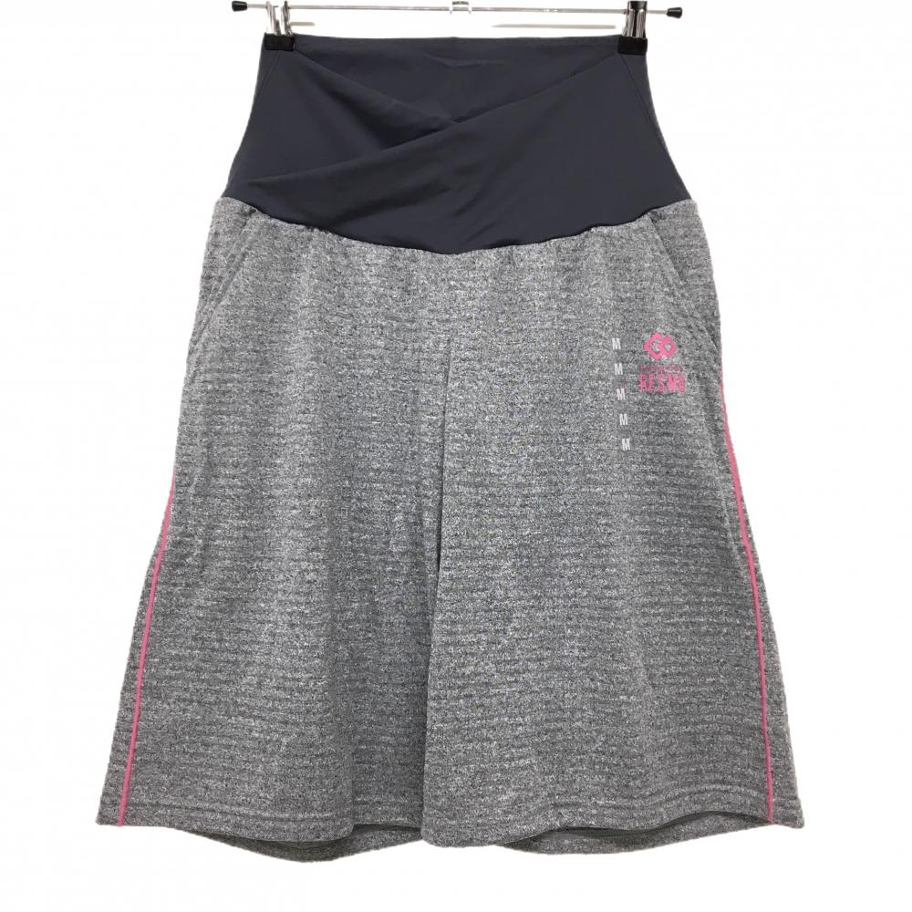 【未使用品】コラントッテ ハーフパンツ ネイビーグレー×杢グレー×ピンク RESNO レディース M ゴルフウェア Colantotte