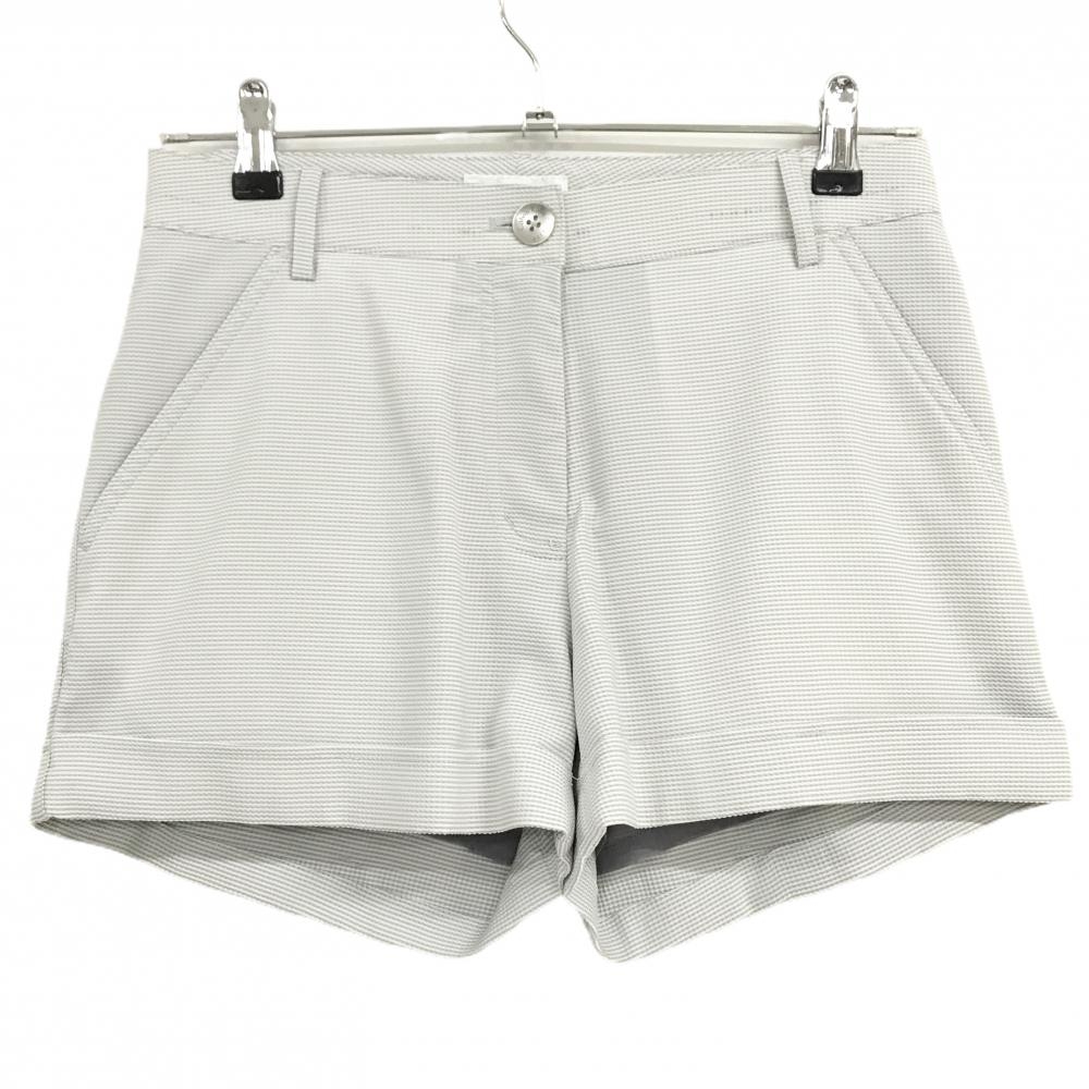 【美品】カルバンクラインゴルフ ショートパンツ ライトグレー ストレッチ  レディース 7 ゴルフウェア Calvin klein golf