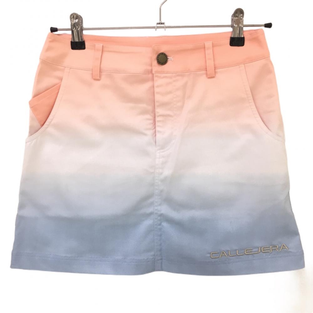 【美品】カジェヘラ スカート ピンク×ライトブルー グラデーション  レディース 1 ゴルフウェア CALLEJERA