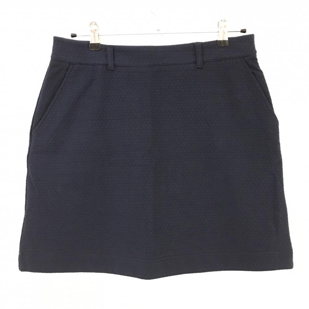 【新品】エピキュール スカート ネイビー 織生地 静電気軽減 ウエスト一部ゴム レディース L ゴルフウェア epicure