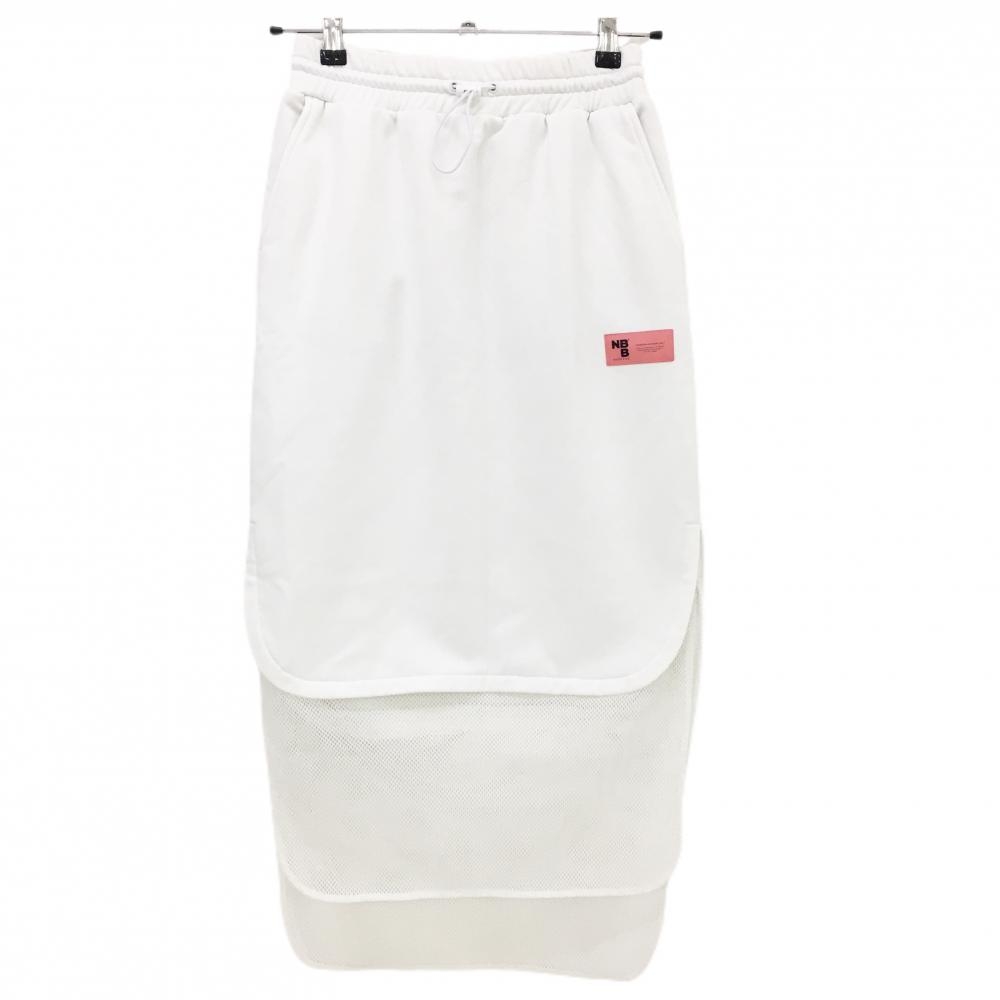 エヌビービーウィークエンド スカート 白 裾メッシュ  レディース 0(S) ゴルフウェア NBB WEEKEND 
