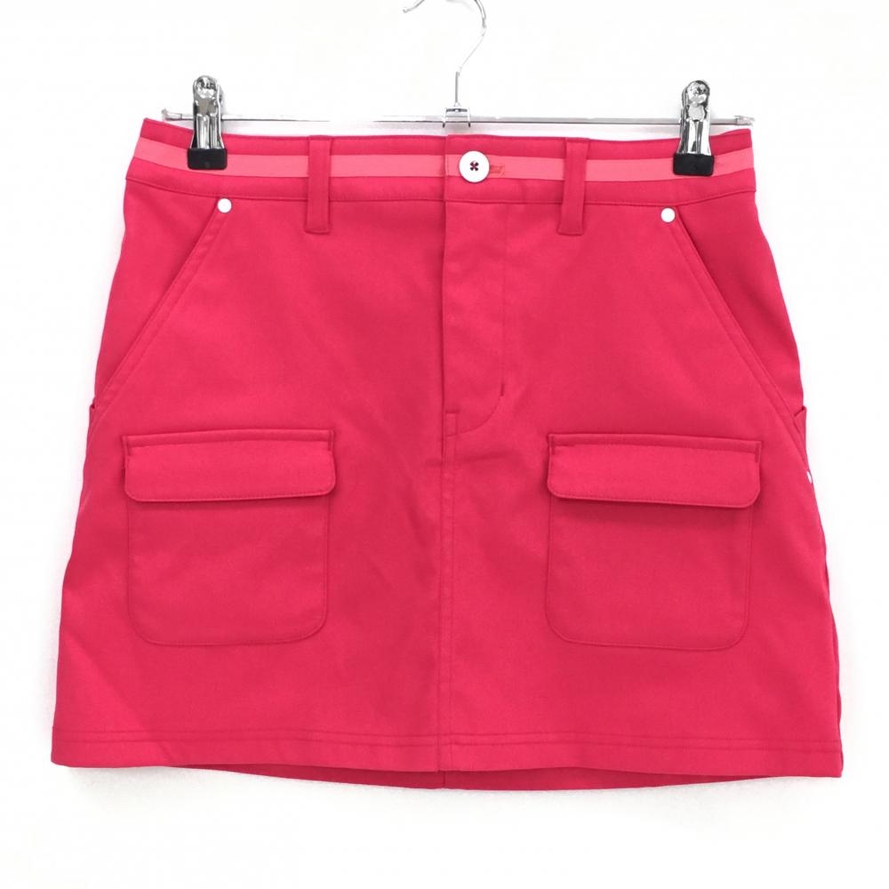 【超美品】キスマーク スカート ピンク ストレッチ レディース 9 ゴルフウェア KISS MARK