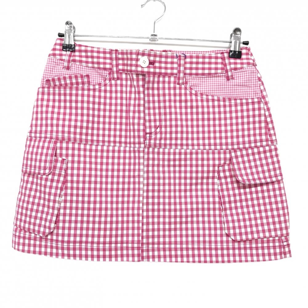 【新品】レイクランド スカート ピンク×白 ギンガムチェック  レディース 64 ゴルフウェア Lakeland