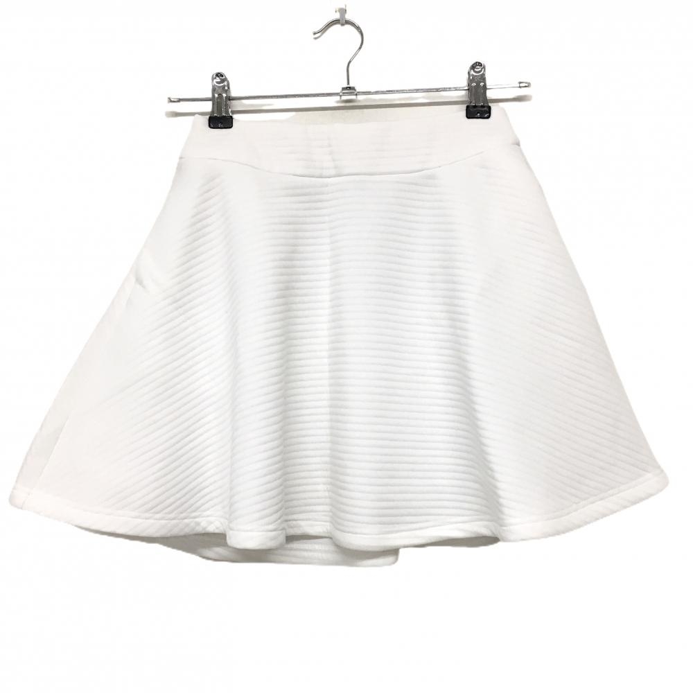 【超美品】アンサネス スカート 白 キルティング風 裏地付  レディース S ゴルフウェア ANSUNESS