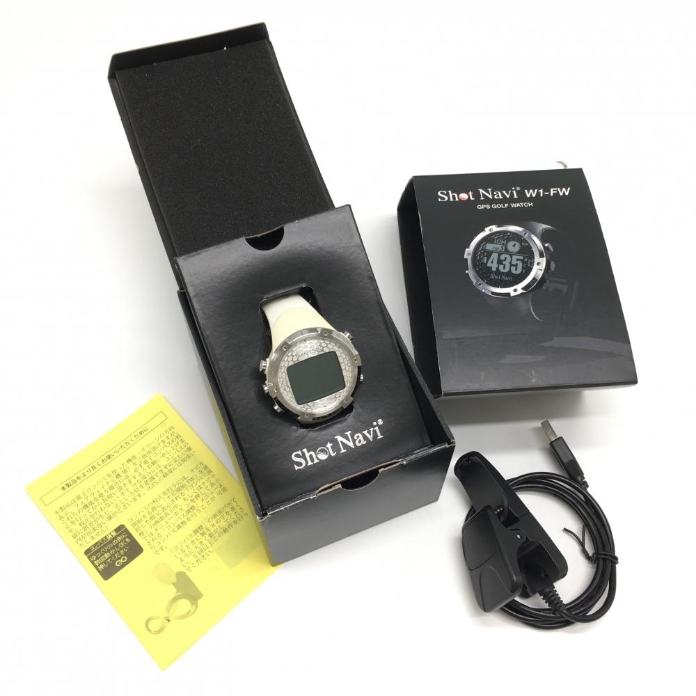【美品】 GPSﾅﾋﾞ ｼｮｯﾄﾅﾋﾞ 時計 W1-FW 白  アクセサリー  ゴルフウェア ShotNavi