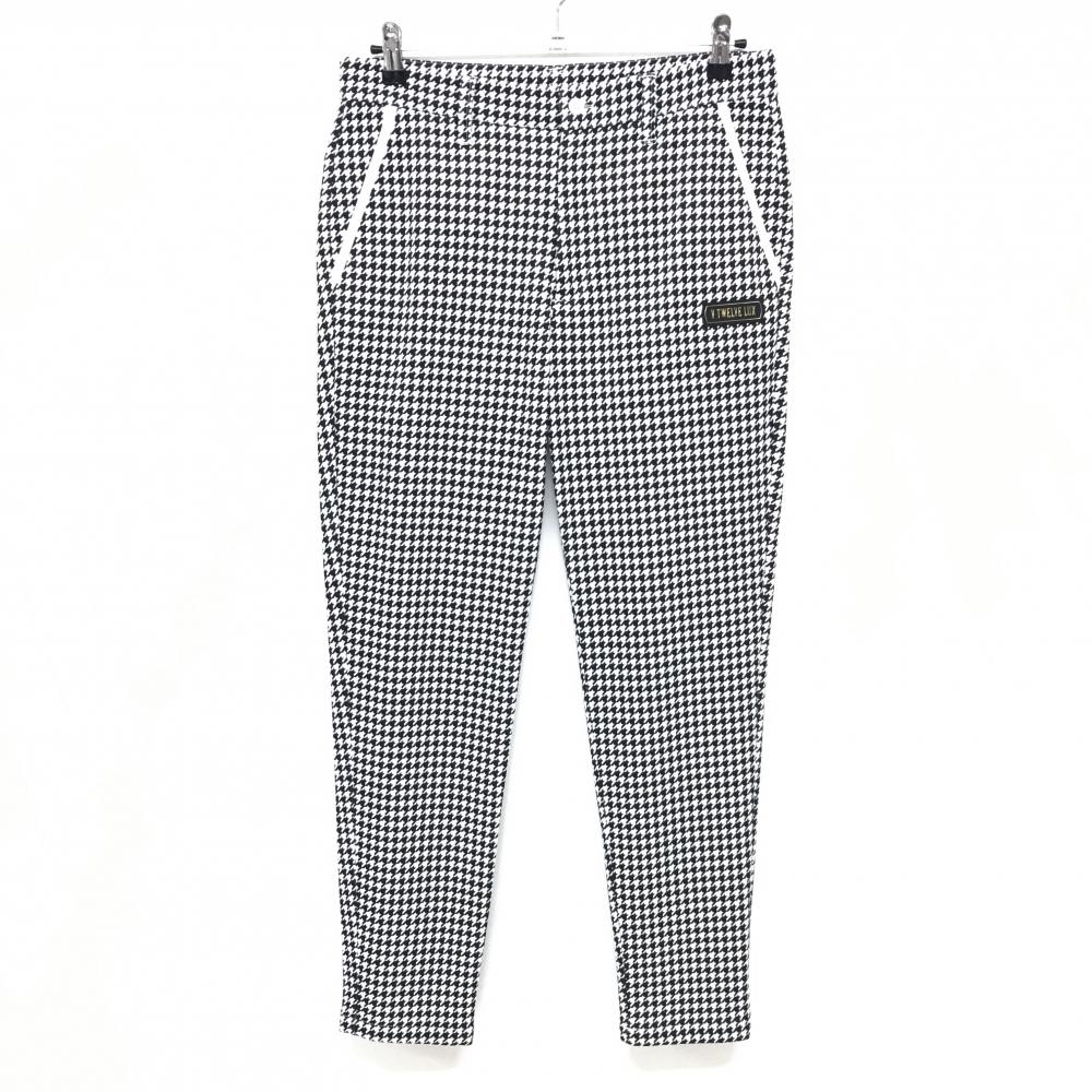 【超美品】ヴィトゥエルヴリュクス パンツ 白×黒 千鳥格子 LUX ストレッチ  メンズ M ゴルフウェア 2024年モデル V12