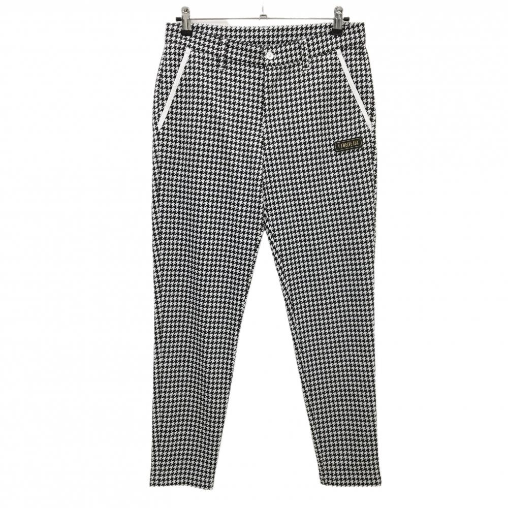 【新品】V12LUX パンツ 白×黒 千鳥格子 ストレッチ メンズ M ゴルフウェア 2024年モデル V12