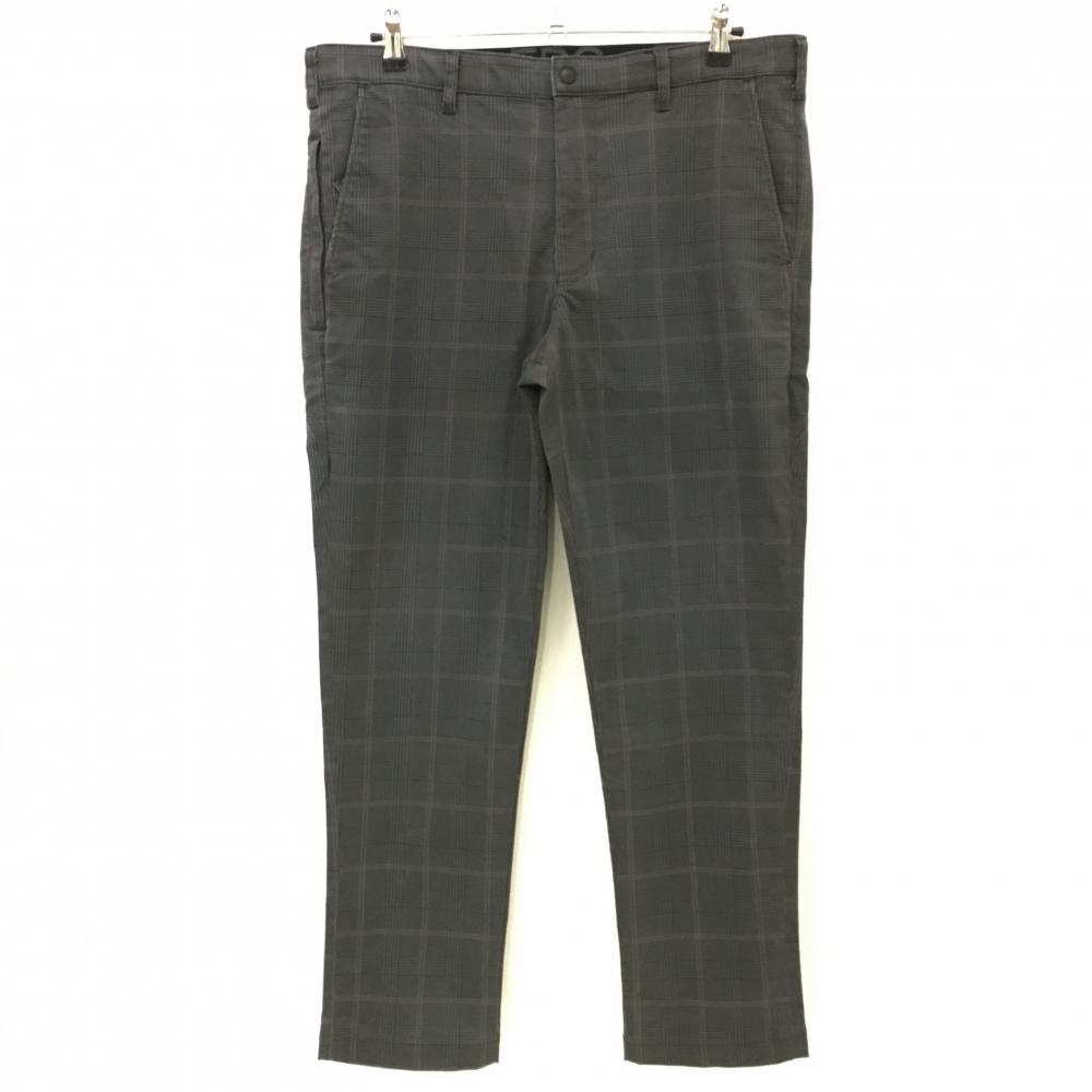 エドウィン パンツ グレー×ライトピンク グレンチェック ウエスト後ろゴム ストレッチ メンズ XL ゴルフウェア EDWIN GOLF