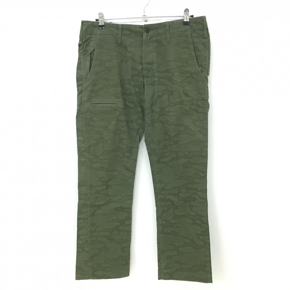エドウィンゴルフ パンツ カーキ カモフラ風 バックロゴ メンズ L ゴルフウェア EDWIN GOLF