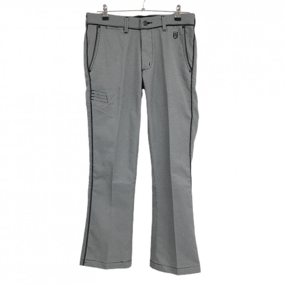 エドウィンゴルフ パンツ 白×黒 千鳥格子風 パイピングライン  メンズ M ゴルフウェア EDWIN GOLF