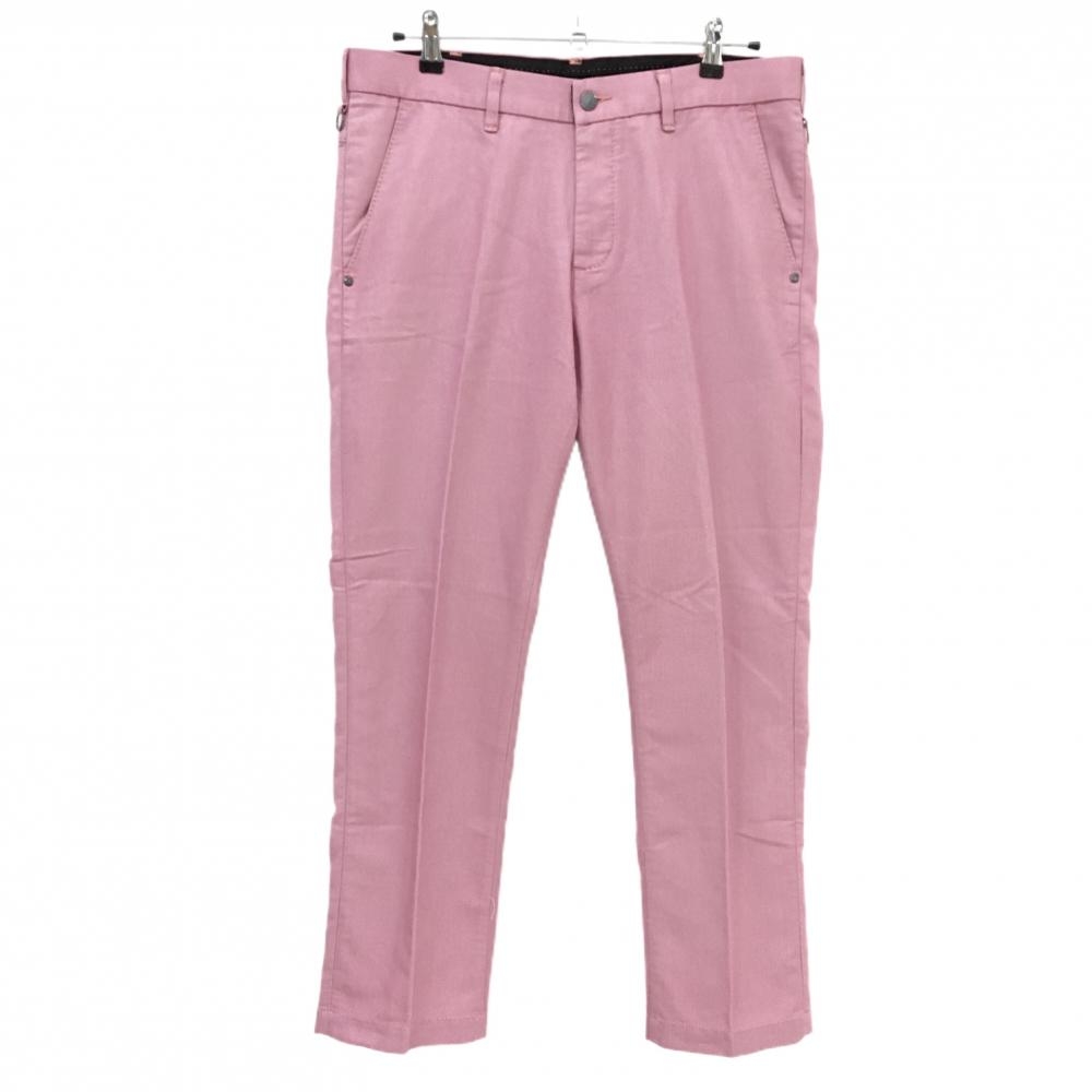 【美品】エドウィンゴルフ パンツ ピンク 織生地 メンズ L ゴルフウェア EDWIN GOLF