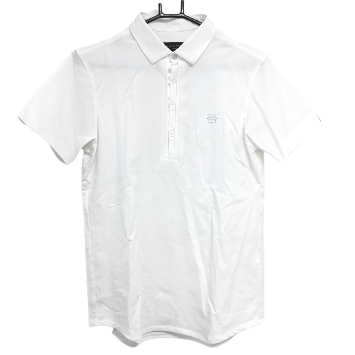 【超美品】セントアンドリュース 半袖ポロシャツ 白 ストレッチ 通気性 メンズ M ゴルフウェア 2024年モデル St ANDREWS