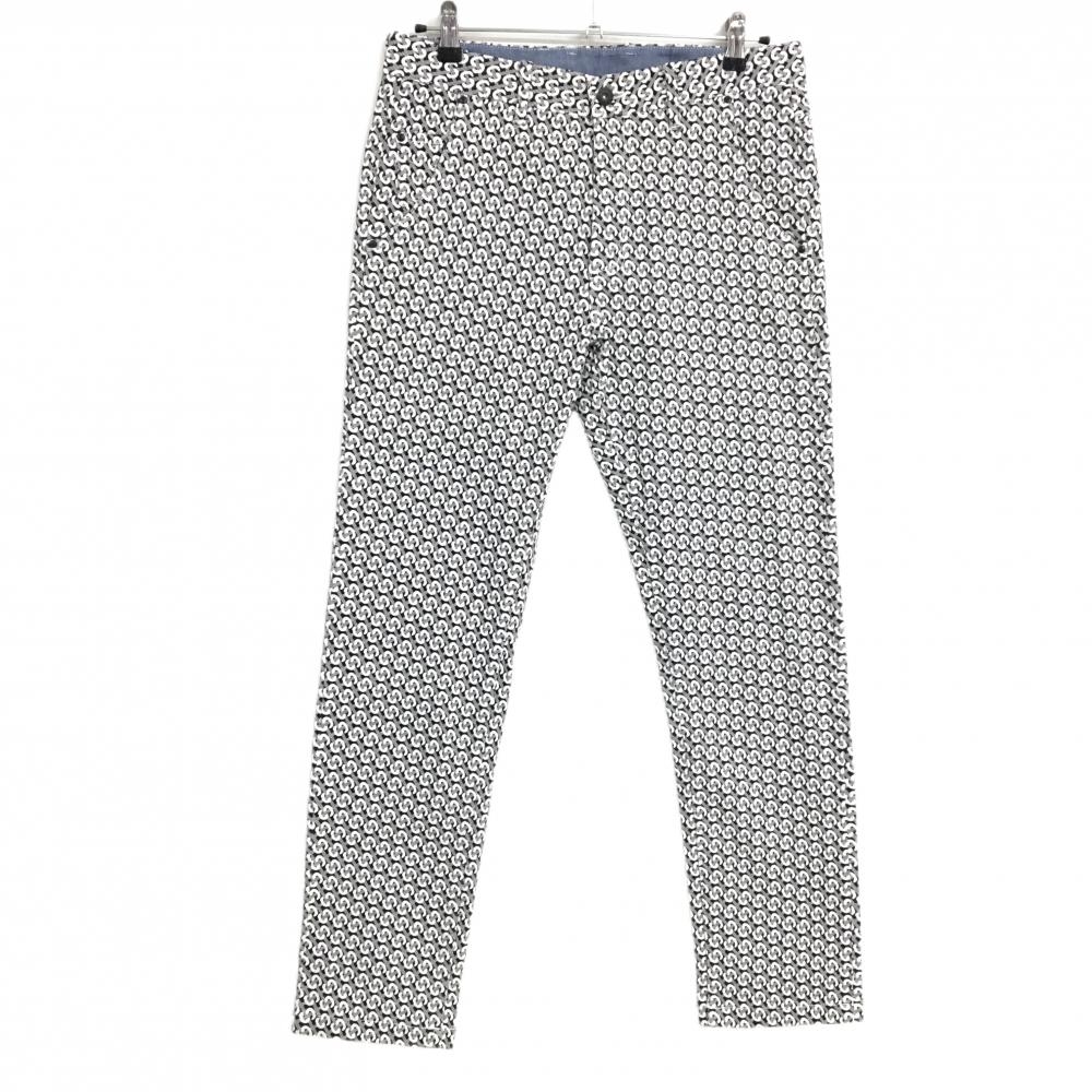 【超美品】セントアンドリュース パンツ 黒×白 総柄 ストレッチ メンズ M ゴルフウェア St ANDREWS