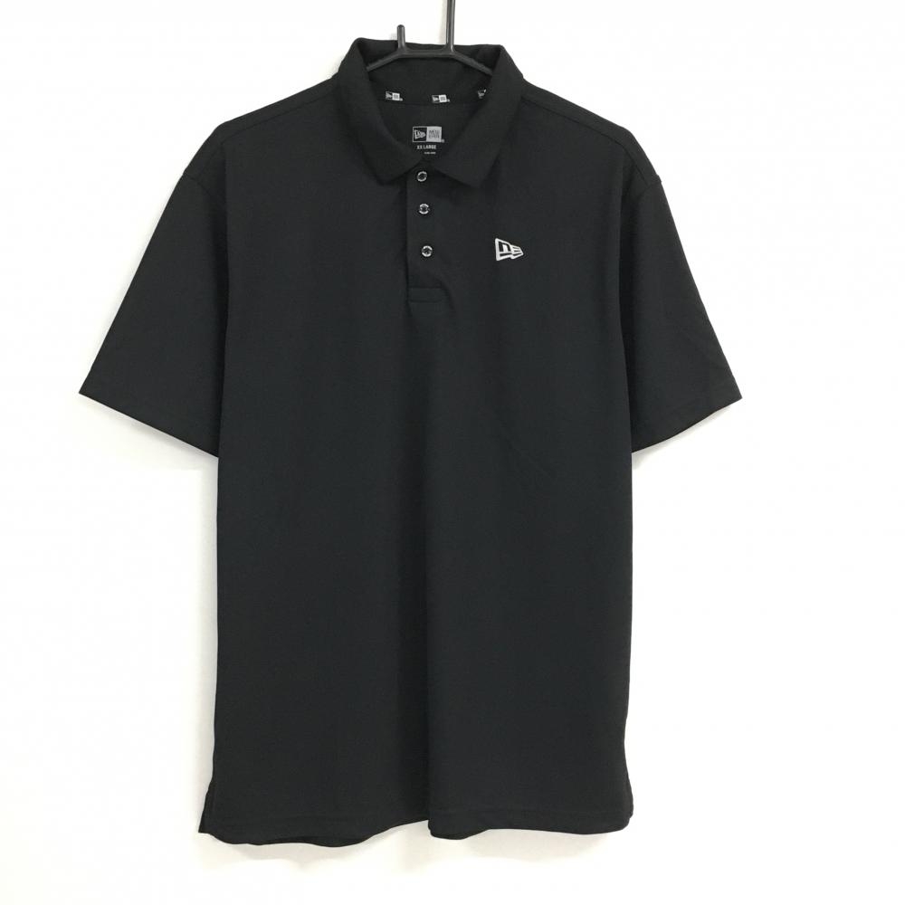 【超美品】ニューエラ 半袖ポロシャツ 白 背面ロゴプリント メンズ XXLARGE ゴルフウェア 大きいサイズ New Era