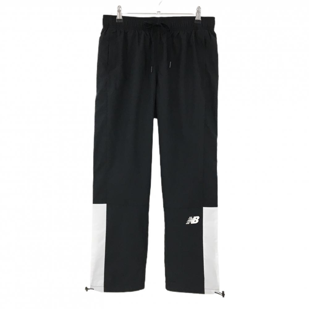 【美品】ニューバランス パンツ 黒 裾白ライン メッシュ裏地 裾ドローコード DRY メンズ  ゴルフウェア New Balance