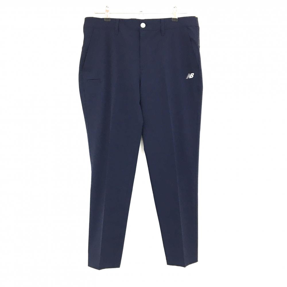 【超美品】ニューバランスゴルフ パンツ ネイビー ロゴシルバー 無地  メンズ 5(L) ゴルフウェア 2023年モデル New Balance