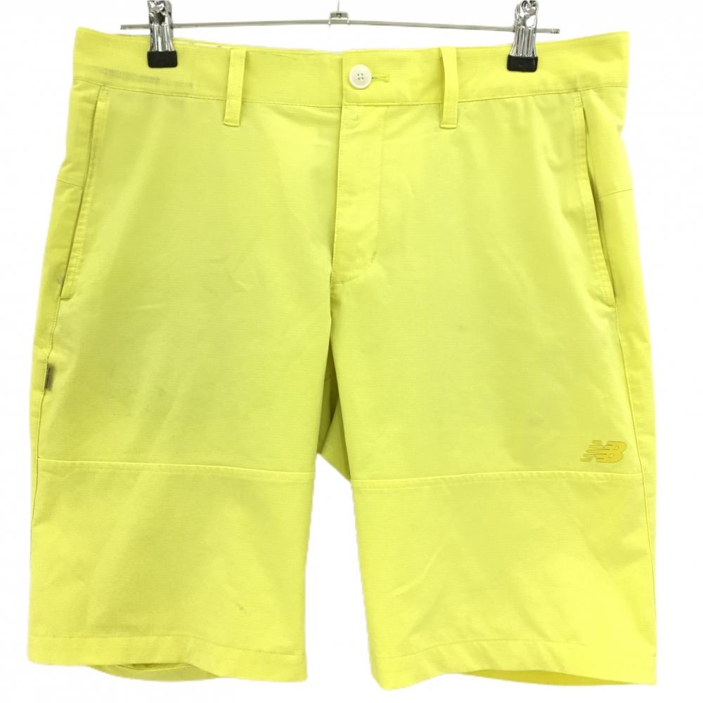 ニューバランスゴルフ ハーフパンツ イエロー 格子柄地模様 ストレッチ メンズ 5(L) ゴルフウェア New Balance