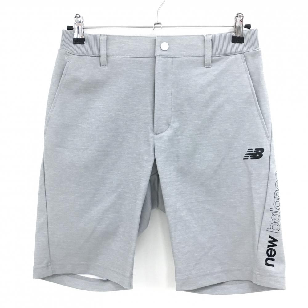 【新品】ニューバランスゴルフ ハーフパンツ 杢グレー×黒 ウエストゴム・調整紐  メンズ 3(S) ゴルフウェア 2024年モデル New Balance